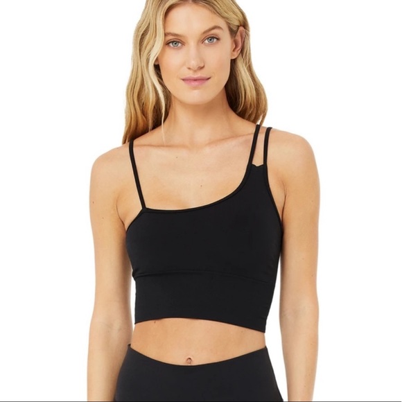ALO Yoga Tops - ALO Yoga Offset Black Sports Bra Size Medium. NWOT